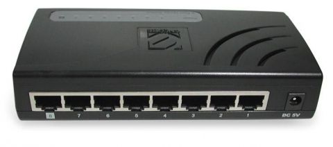 ENCORE 8-port 10/100Mbps Ethernet Switch plastic case, ENH908-NWY 