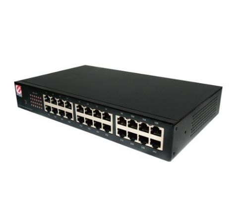 ENCORE 24-port 10/100Mbps Ethernet Switch metal case, Rack-Mount 11", ENH924-CX 