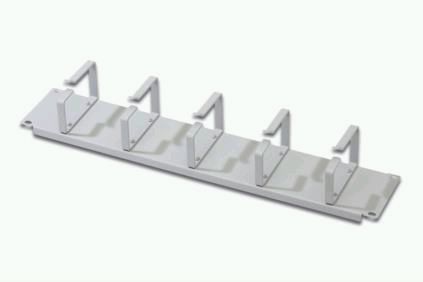 DIGITUS 19"  2U cable management panel, 5x rings, Color grey RAL 7035, DN-19 ORG-2U 