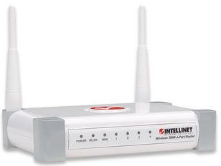 INTELLINET 300N, 2T2R MIMO, QoS, 4-Port 10/100 Mbps LAN Switch  524490 
