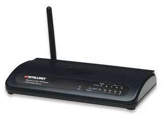 INTELLINET Wireless G Broadband Router 54 Mbps Wireless 802.11g, VPN, QoS, 4-Port 10/100 Mbps LAN Switch <br />Color: Black, 524582 