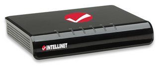 INTELLINET High Speed Broadband Router, 4-Port 10/100 Mbps LAN Switch, 524537 