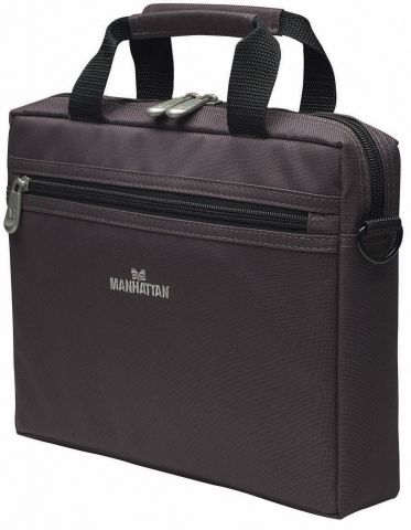 MANHATTAN Copenhagen Netbook Computer Briefcase Top Load Fits Most Widescreens Up To 10.1" Color: Dark Gray, 439480 