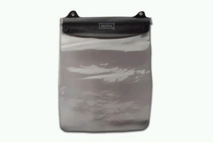 DIGITUS Protectable Suit for Tablets, waterproof bag with 3 zip, velcro fastener Material PVC, black, DA-22002 