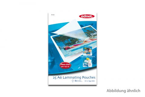 Ednet Laminating Pouches for Business Cards, 125 mic., 54x86mm, 50pcs., 91533 