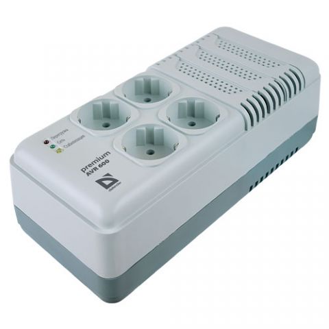 DEFENDER Premium AVR voltage regulator, 150-280V,  250W, 4 sockets, AVRPrem600 