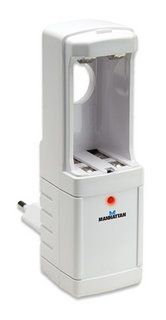 MANHATTAN Overnight Battery Charger Holds Up to Four Batteries. For AA/AAA batterys. 438773 