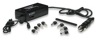 MANHATTAN Cigarette Lighter Power Adapter, Adjustable Voltage, 4 Output Levels, 8 plugs, 80 W, 100892 