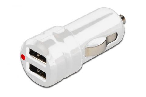 DIGITUS USB Car cigarette adapter slim type, 2x USB 2.0, Output 5V/2A, DA-11007 
