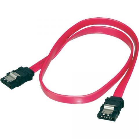 ASSMANN  HDD SATA connection cable, L-type, w/ latch, F/F, 0.75m, straight, SATA II/III, red AK-400102-008-R 