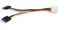 MANHATTAN SATA Power adapter cable, IDE (molex) F - 2x SATA M, 349369 