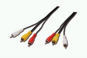 ASSMANN RCA connection cable, 3x RCA AV, 5.0m, AK-101030 