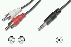 ASSMANN Audio connection cable, stereo 3.5mm - 2x RCA, 2.0m, AK243 