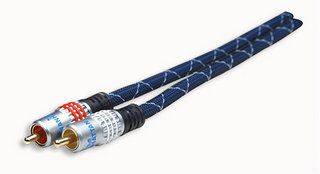 MANHATTAN HighEnd RCA Cable, Dual Cinch RCA to Dual Cinch RCA, Blue, 1.50 m, 361187 