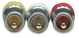 MANHATTAN HighEnd RCA Cable, Triple Cinch RCA to Triple Cinch RCA, Blue, 5 ft. (1.50 m), 361163 