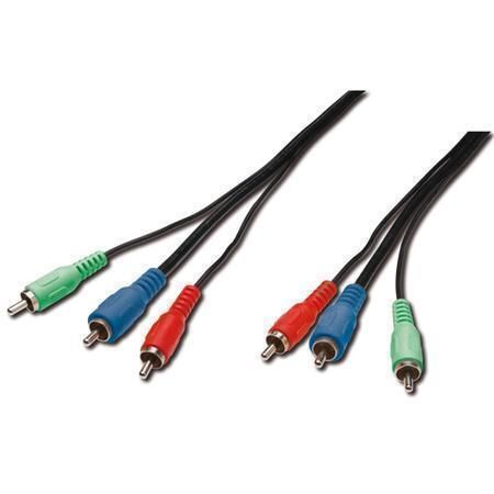 ASSMANN RCA connection cable, 3x RCA RGB, 10.00m, AK-101036-1 