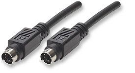 MANHATTAN S-VIDEO cable (Mini Din 4 Pin M) <--->  S-VIDEO (Mini Din 4 Pin M), 3.5m, 346702, 336536 