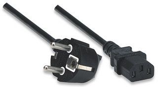 MANHATTAN, Power cable, computer - wall socket, Schuko - C13, 1.8m, 16A, CE, 314695, ICOC 01-NC-B, 300148 