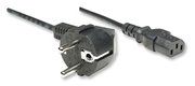 Power cable computer-wall socket, Schuko - C13, 220V, 16A, 1.8m, TUV, AK524 