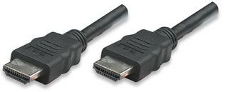 MANHATTAN HDMI Cable, 5.0m, HDMI 1.4 Male to HDMI 1.4 Male, Shielded, Black, 323239 