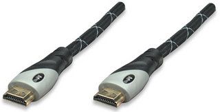 MANHATTAN HDMI Cable HighEnd, 1.8m  HDMI 1.3 Male to HDMI 1.3 Male, Fully Shielded,  385152 