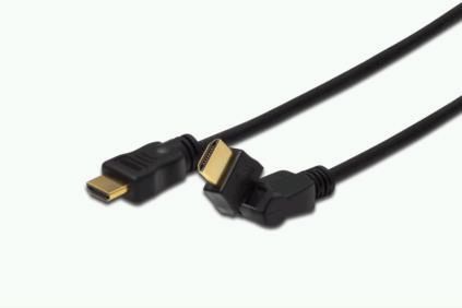ASSMANN HDMI 1.3 High Speed connection cable, rotatable, 2.0m, type A/M - type A/M, AK-330103-020-S 