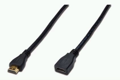 ASSMANN HDMI 1.4 High Speed extension cable 5.0m, type A/M - type A/F, AK-330201-050-S 