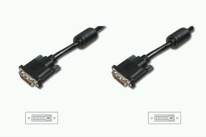 ASSMANN  DVI connection cable, DVI(24+1), M/M, 5.0m, DVI-D DUAL link, AK-320101-050-S 
