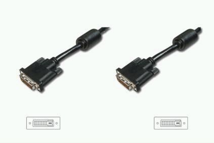 ASSMANN  DVI connection cable, DVI(24+1), M/M, 10.0m, DVI-D DUAL link, AK-320101-100-S 