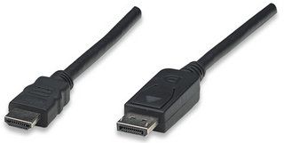 MANHATTAN, DisplayPort Male to HDMI Male, 1 m (3.3 ft.), 322959 