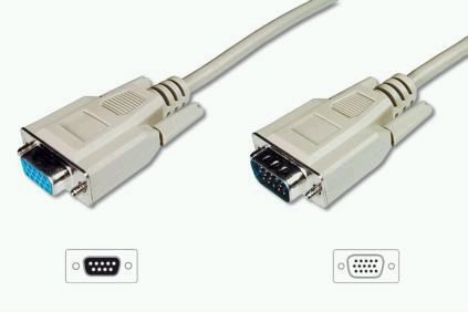 ASSMANN VGA Monitor extension cable, HD15, M/F, 10.0m, 3Coax/4C grey, AK-310201-100-E 