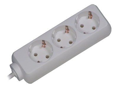 Extension cord XM-D03-3 3 sockets, 3.0 m. with grounded connection, Schuko - C13 