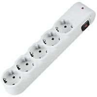 DEFENDER Surge protector for 6 sockets, cable 3.0m. with grounded connection and safety switch, Schuko - C13, DFS603 