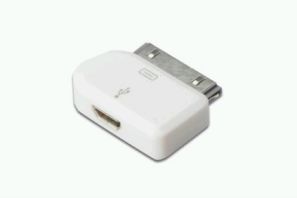 DIGITUS Apple Dock Mini Adapter, Apple 30pin- micro USB B, M/F, USB 2.0 compatible, UL, Apple certified, DA-600501-000-W 