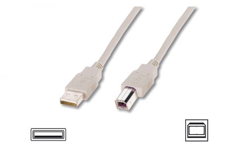 ASSMANN USB 2.0 cable A-B, M/M 5.0m, AK-300104-050-E 