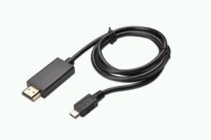 ASSMANN MHL adapter cable, passiv, micro USB B - HDMI A, M/M, 1.0m, former HDMI 1.3 compatible, UL, gold, AK-300307-010-S 