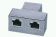 ASSMANN CAT 5e Modular Coupler, shielded, 2x RJ45 to 1x RJ45 Threefold Coupler, AT-AG 2x8/8 