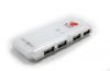 ENCORE USB HUB mini 4 ports, USB 2.0, with out external power source, cable length 0.3m, ENU-4USB 