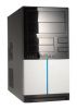 Linkworld case 437-18U/A Micro ATX, piano glossy black/silver and with blue light, 2 x USB, audio. PSU 2 x IDE, 3 x SATA. 500W, 120mm Silent 