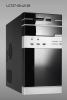 Linkworld case 727-08A-U(3.0) Micro ATX, black/silver,Card reader, 3xUSB3.0, Audio, PSU 3xIDE, 2xSATA, 1xPCIx, 500W silent 120mm, PFC, CE, Thermal control 