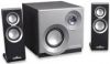 MANHATTAN  3050 Series 2.1 Speaker System, 2 Satellites + 1 Subwoofer ,  Black/silver, 161701 