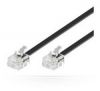 ASSMANN Telephone connection cable, RJ11, 6P4C , 4 Wires, black,  Length 10 m, AWG 26, AK-117017 