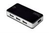 DIGITUS USB 2.0 Hub 7-port white, 7x USB A/F, 1x USB mini,incl. USB cable A/mini 1m ext. power supply 5V DC 3.5, DA-70222 