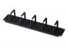 DIGITUS 19"  2U cable management panel, 5x rings, Color black RAL 9005, DN-19 ORG-2U-SW 