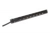 DIGITUS 19" Rackmount power strip: 16A, 4000W, 250VAC 50/60Hz 8x outlet, DN-95401 