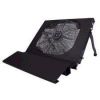 Ednet Notebook Computer Cooling Pad, black Aliuminium, Single Fan, 2 USB hub, 64501 