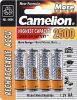 CAMELION Rechargeable battery, AA 2500mAh Ni-Metal Hydrid, 4pcs per Blister package, price per 1pcs, 419116 