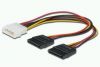 ASSMANN SATA Power Y Cable, IDE (molex) -2x SATA, AK-430400-002-S 