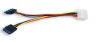 MANHATTAN SATA Power adapter cable, IDE (molex) F - 2x SATA M, 349369 