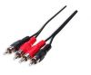 MANHATTAN Dual RCA Cinch Plug Cable, 1.8m, 336499 